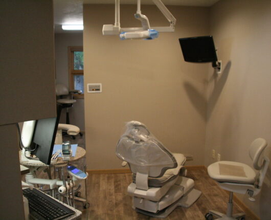 patient treatment room at Sanborn dental associates